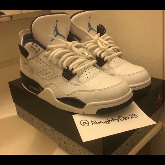 jordan 4 legend blue on feet